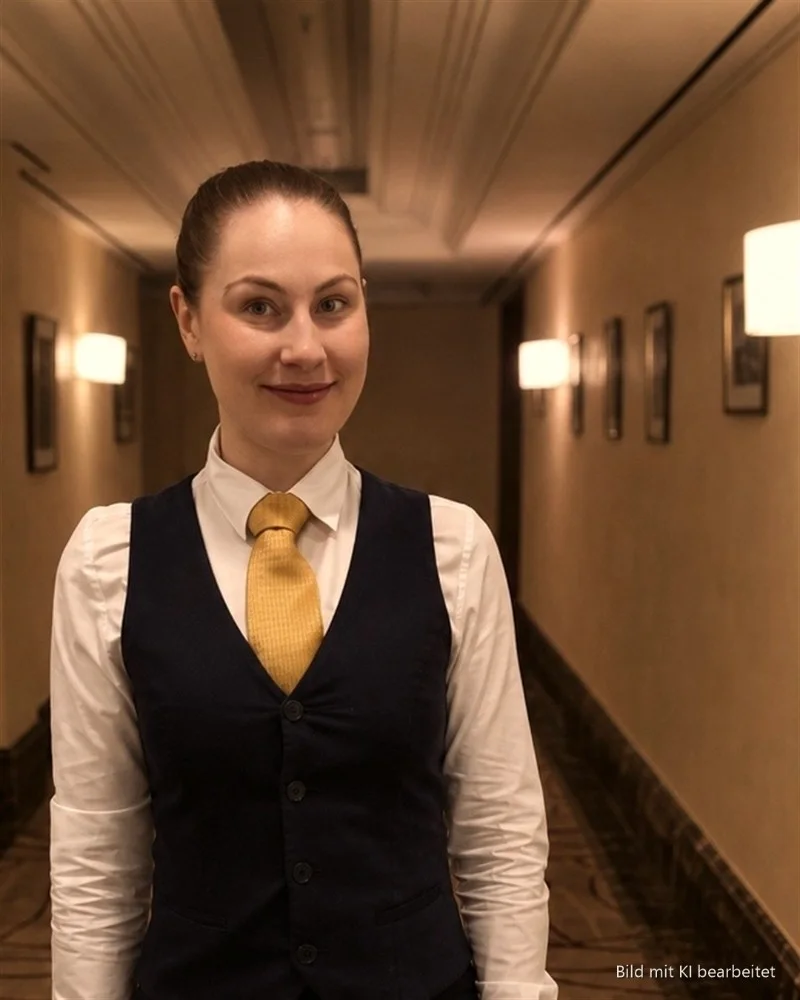 Blick in den Innenhof eines Hotels